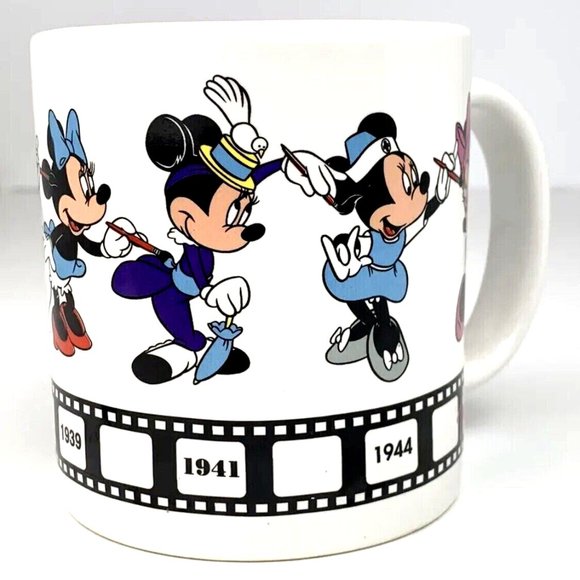 Vintage Disney Minnie through the years Coffee Mug by Applause ceramic 10 fl oz - Picture 2 of 4